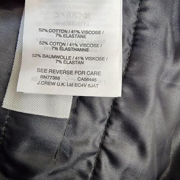 J. Crew Womens Pants Sz 8 Martie Slim Crop Bi Stretch Cotton Side Zip Gray B8521 - Picture 8 of 10